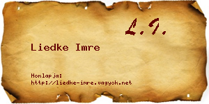 Liedke Imre névjegykártya