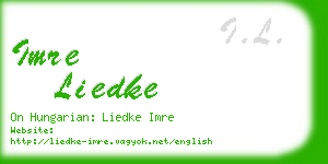 imre liedke business card